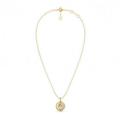 Celestial Halo 9KT Gold Lab Grown Diamond Necklace