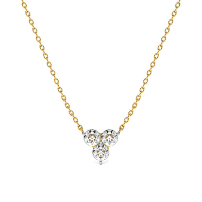 Trinity Glow 9KT Gold Lab Grown Diamond Necklace
