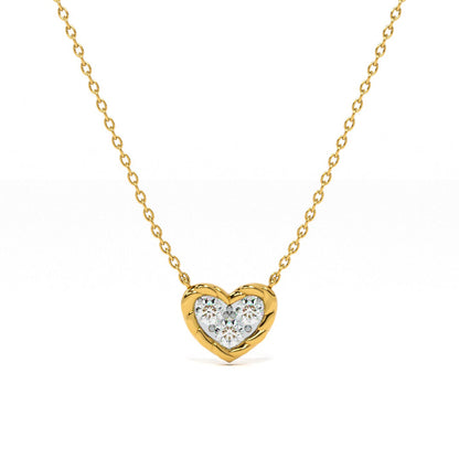 Sweetheart Aura 9KT Gold Lab Grown Diamond Necklace