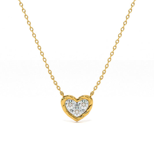 Sweetheart Aura 9KT Gold Lab Grown Diamond Necklace