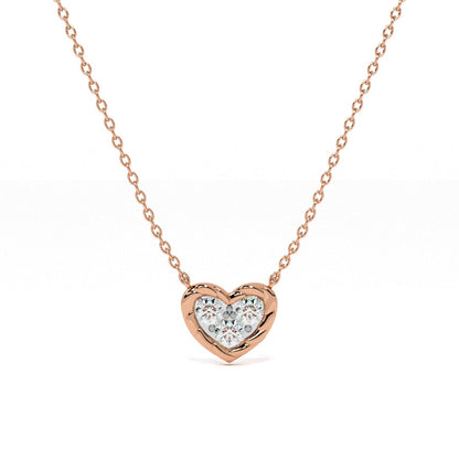 Sweetheart Aura 9KT Gold Lab Grown Diamond Necklace