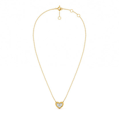 Sweetheart Aura 9KT Gold Lab Grown Diamond Necklace