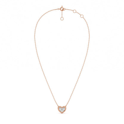 Sweetheart Aura 9KT Gold Lab Grown Diamond Necklace