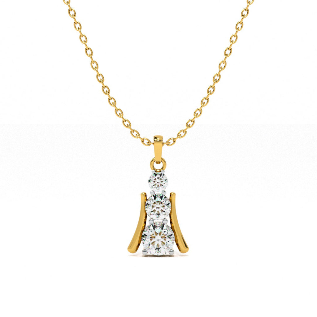 Initial Spark 9KT Gold Lab Grown Diamond Necklace