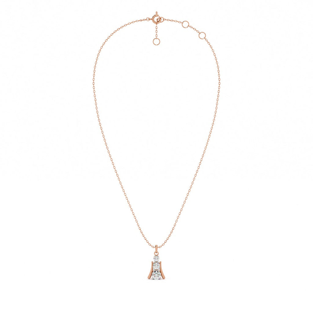 Initial Spark 9KT Gold Lab Grown Diamond Necklace