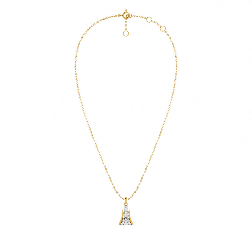 Initial Spark 9KT Gold Lab Grown Diamond Necklace