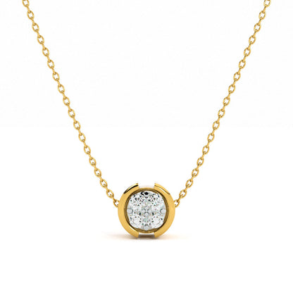 Eternal Frame 9KT Gold Lab Grown Diamond Necklace