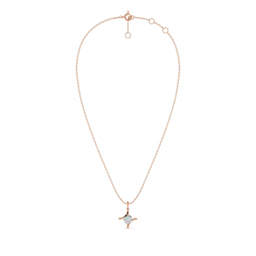 Charm Axis 9KT Gold Lab Grown Diamond Necklace