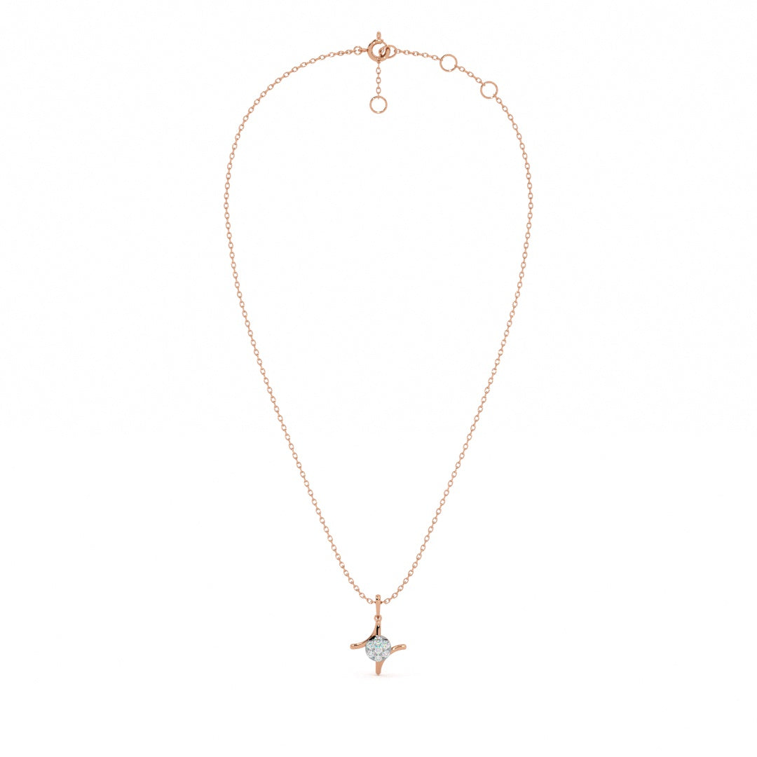 Charm Axis 9KT Gold Lab Grown Diamond Necklace