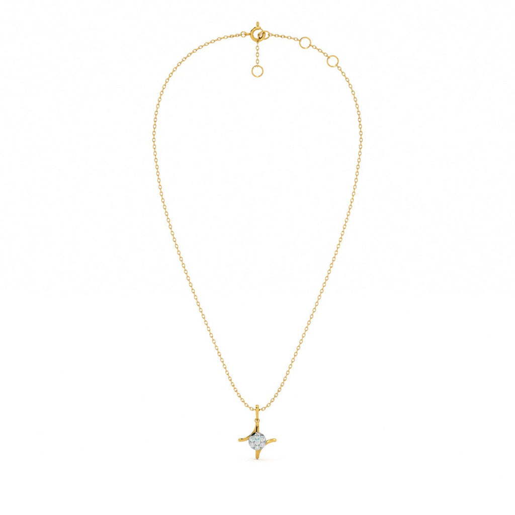 Charm Axis 9KT Gold Lab Grown Diamond Necklace