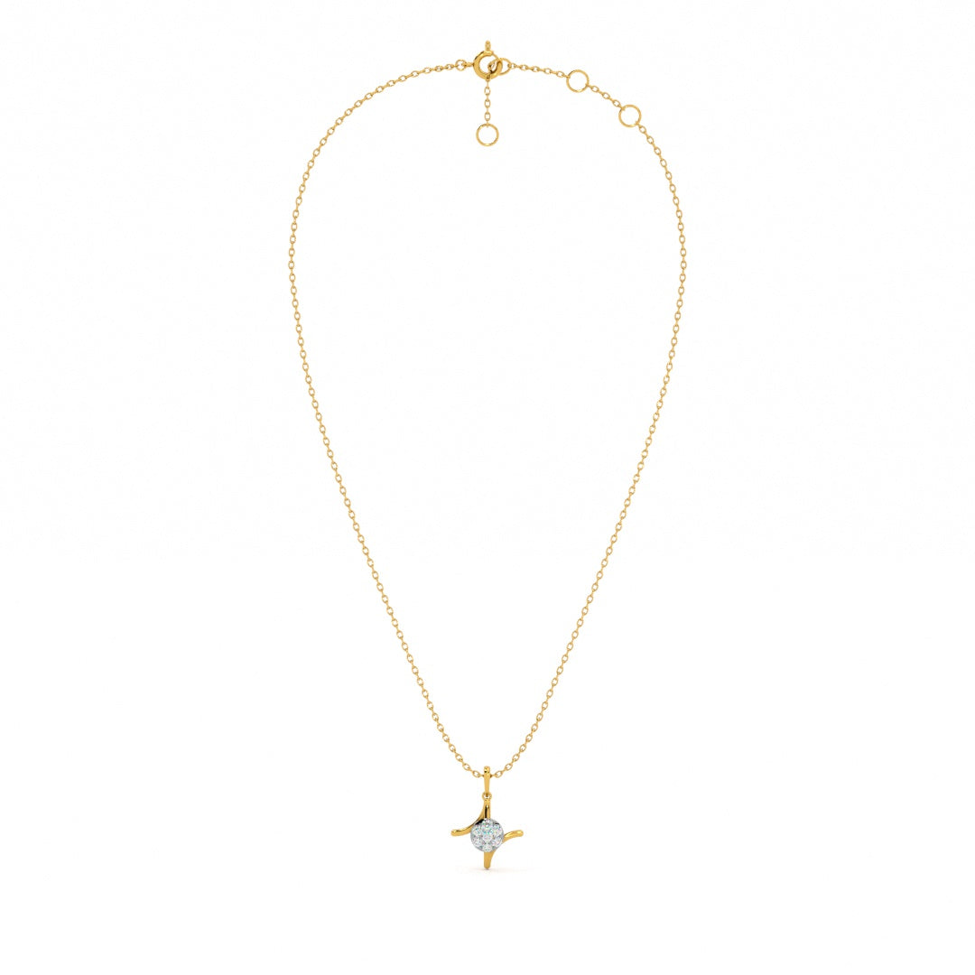 Charm Axis 9KT Gold Lab Grown Diamond Necklace
