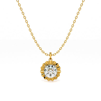 Tidal Teardrop 9KT Gold Lab Grown Diamond Necklace