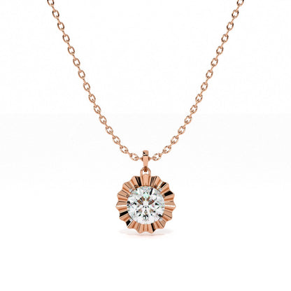 Tidal Teardrop 9KT Gold Lab Grown Diamond Necklace