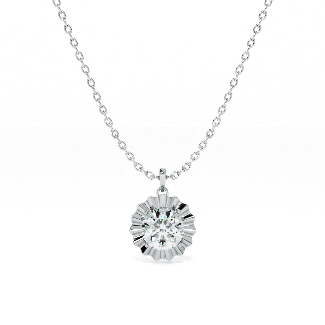 Tidal Teardrop 9KT Gold Lab Grown Diamond Necklace