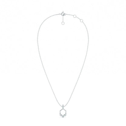Geo Charm 9KT Gold Lab Grown Diamond Necklace