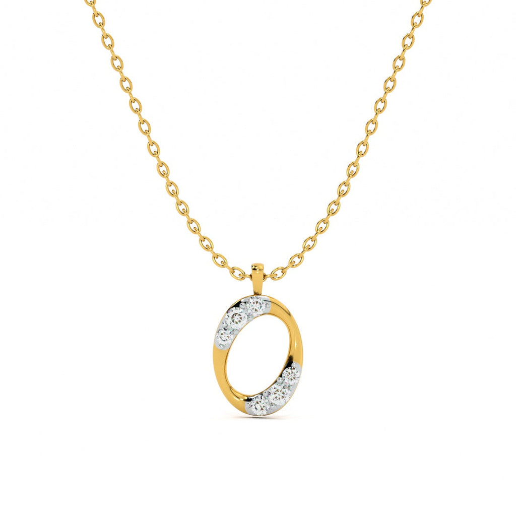 Ecliptica Orbit 9KT Gold Lab Grown Diamond Necklace