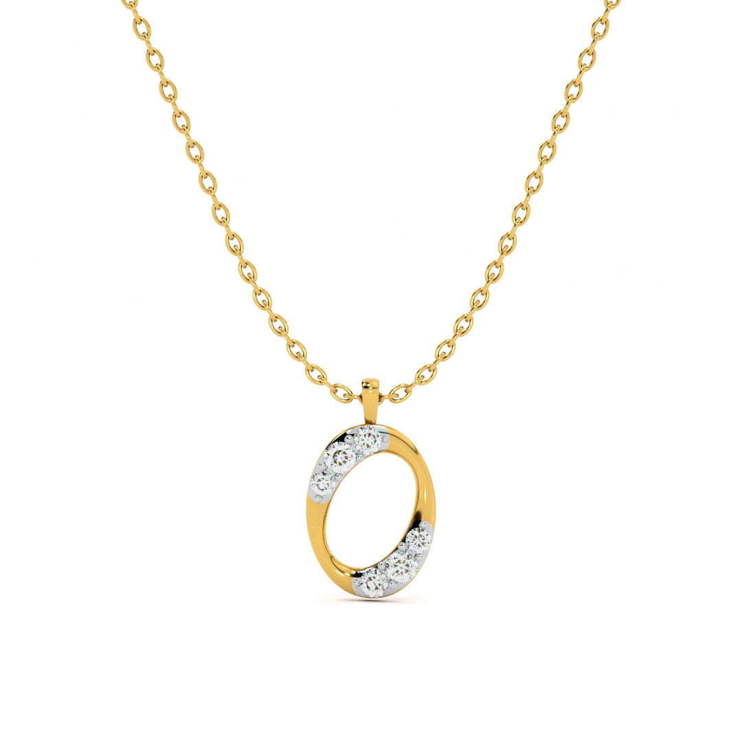 Ecliptica Orbit 9KT Gold Lab Grown Diamond Necklace