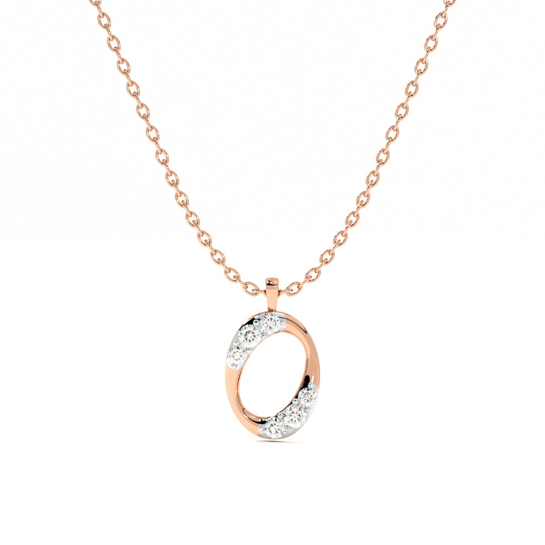 Ecliptica Orbit 9KT Gold Lab Grown Diamond Necklace