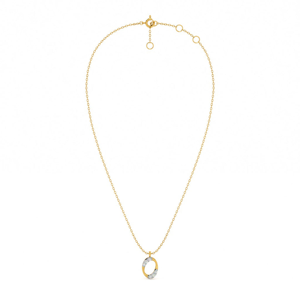 Ecliptica Orbit 9KT Gold Lab Grown Diamond Necklace