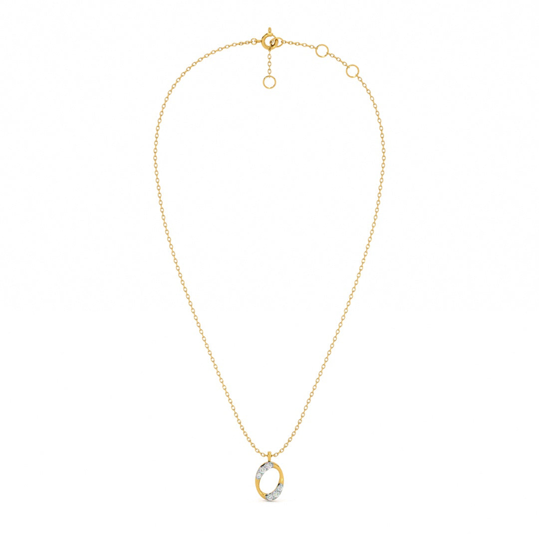 Ecliptica Orbit 9KT Gold Lab Grown Diamond Necklace