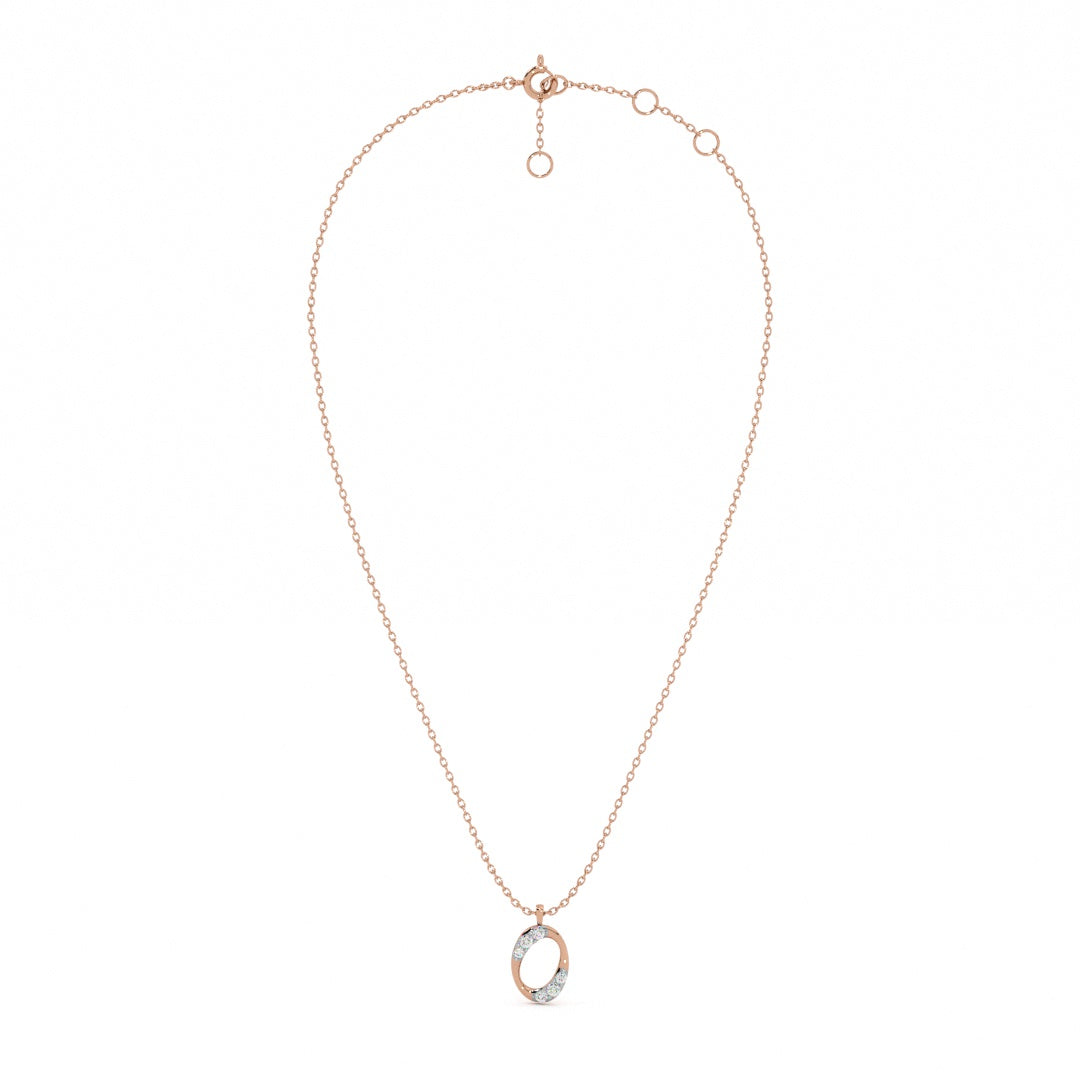 Ecliptica Orbit 9KT Gold Lab Grown Diamond Necklace