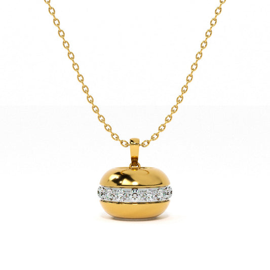 Twilight Bell 9KT Gold Lab Grown Diamond Necklace