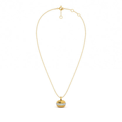 Twilight Bell 9KT Gold Lab Grown Diamond Necklace