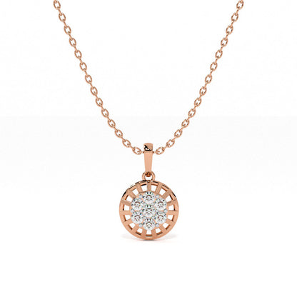 Sun Aura Radiant 9KT Gold Lab Grown Diamond Necklace
