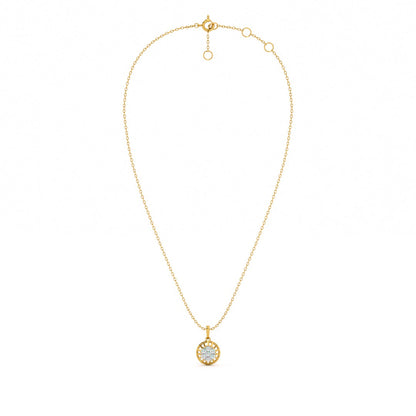 Sun Aura Radiant 9KT Gold Lab Grown Diamond Necklace
