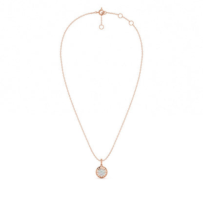 Sun Aura Radiant 9KT Gold Lab Grown Diamond Necklace