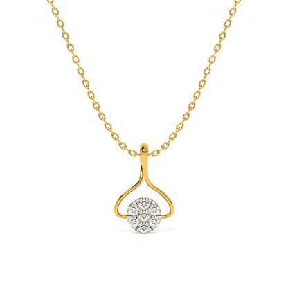 Muse Drop Frame 9KT Gold Lab Grown Diamond Necklace