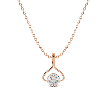 Muse Drop Frame 9KT Gold Lab Grown Diamond Necklace