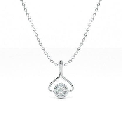 Muse Drop Frame 9KT Gold Lab Grown Diamond Necklace