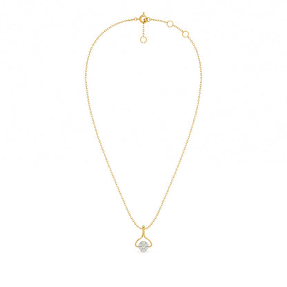 Muse Drop Frame 9KT Gold Lab Grown Diamond Necklace