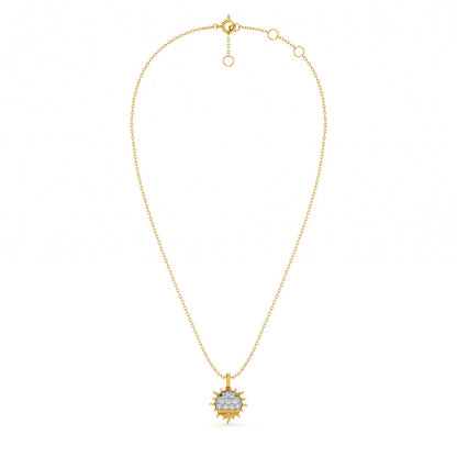 Solar Gleam 9KT Gold Lab Grown Diamond Necklace