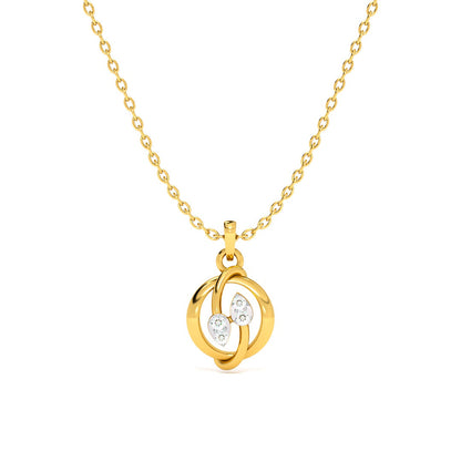Orbit Embrace 9KT Gold Lab Grown Diamond Necklace