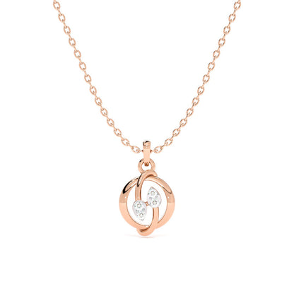 Orbit Embrace 9KT Gold Lab Grown Diamond Necklace