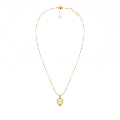 Orbit Embrace 9KT Gold Lab Grown Diamond Necklace
