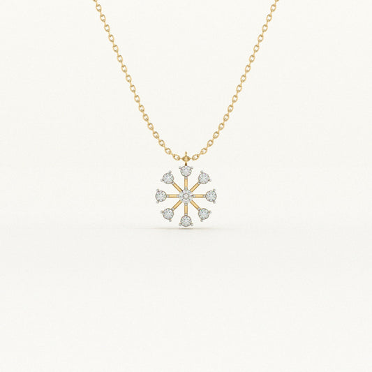 Boundless Stone 9KT Gold Lab Grown Diamond Necklace