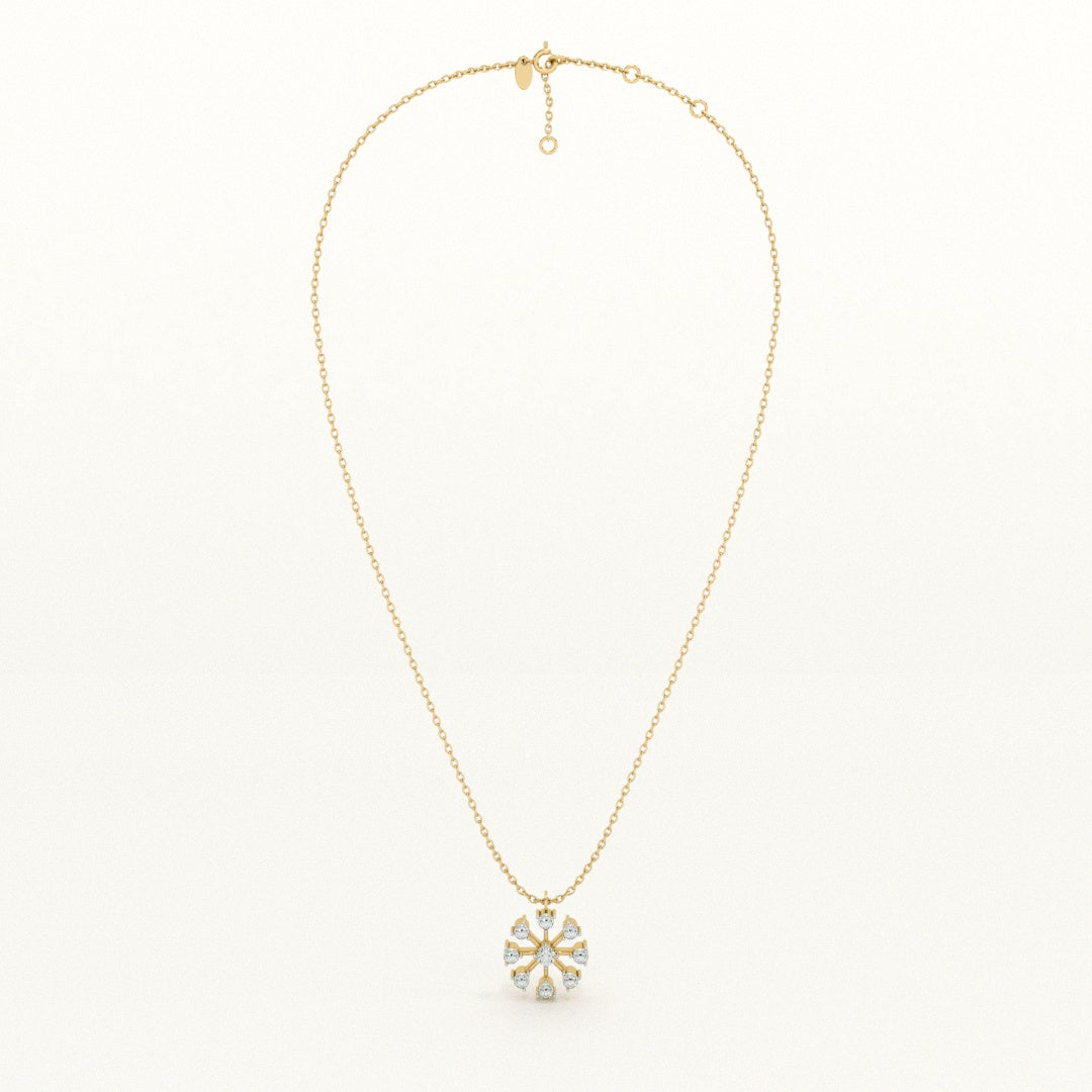 Boundless Stone 9KT Gold Lab Grown Diamond Necklace