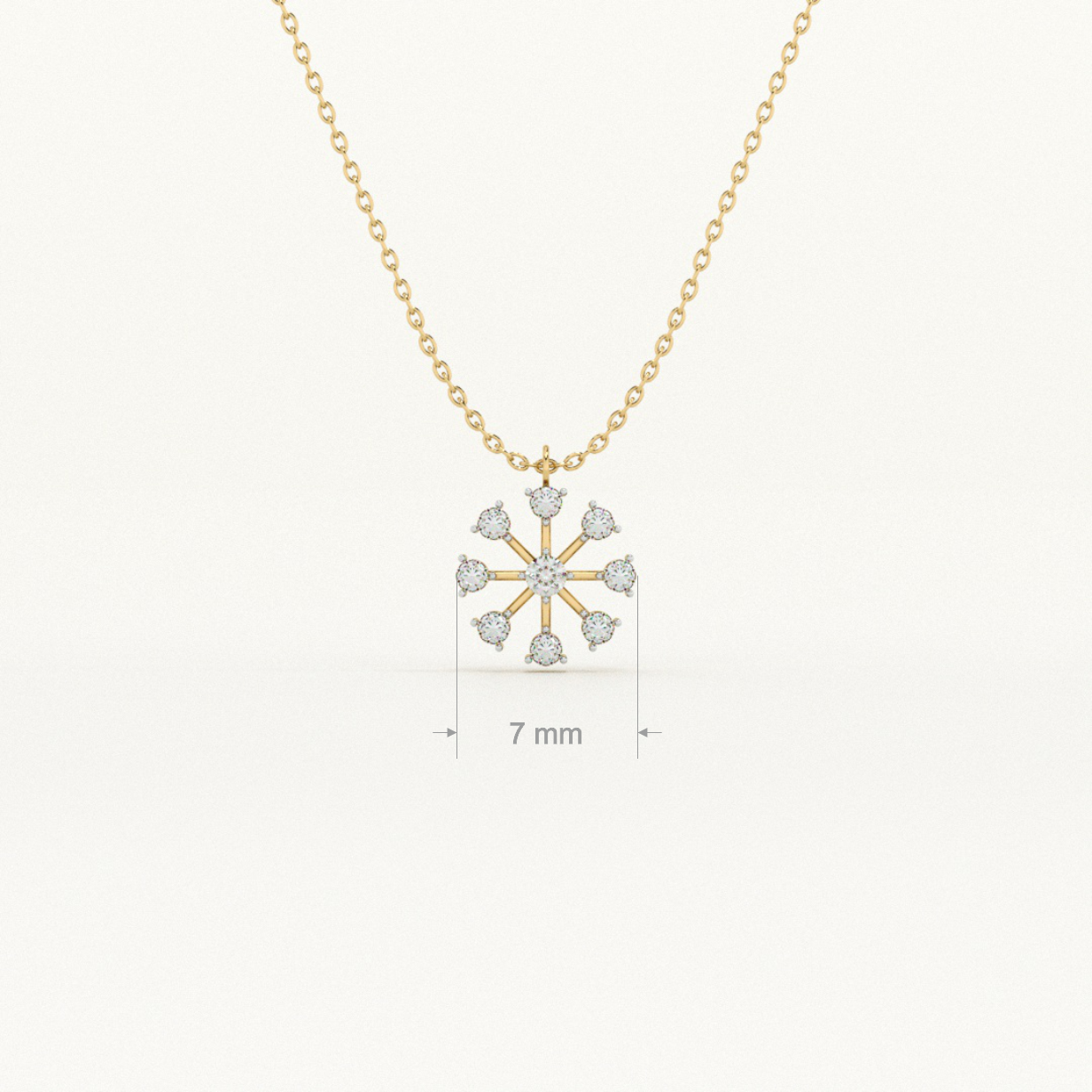 Boundless Stone 9KT Gold Lab Grown Diamond Necklace