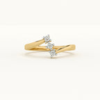 Diagonal Dazzle 9KT Gold Lab Grown Diamond Ring