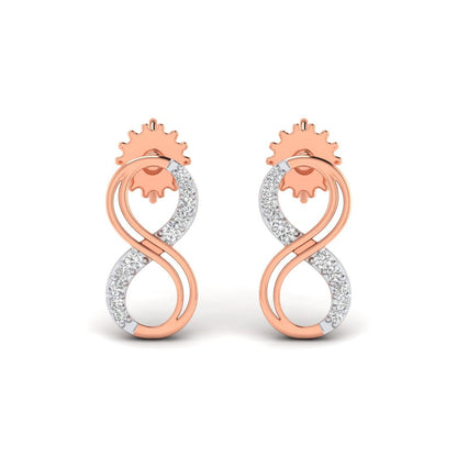 Rose Gold Infinite Joy Diamond Earrings