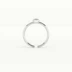 Bezel Round 925 Silver Ring