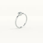 Bezel Round 925 Silver Ring