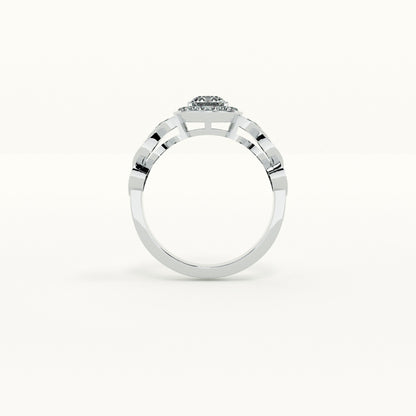 925 Silver Blush Halo Ring