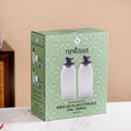 Lattice Glass Storage Container With Blue Bird Lid Set Of 2 2000ml