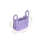 Lavender Rope Style Small Basket 21cm