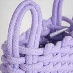 Lavender Rope Style Small Basket 21cm