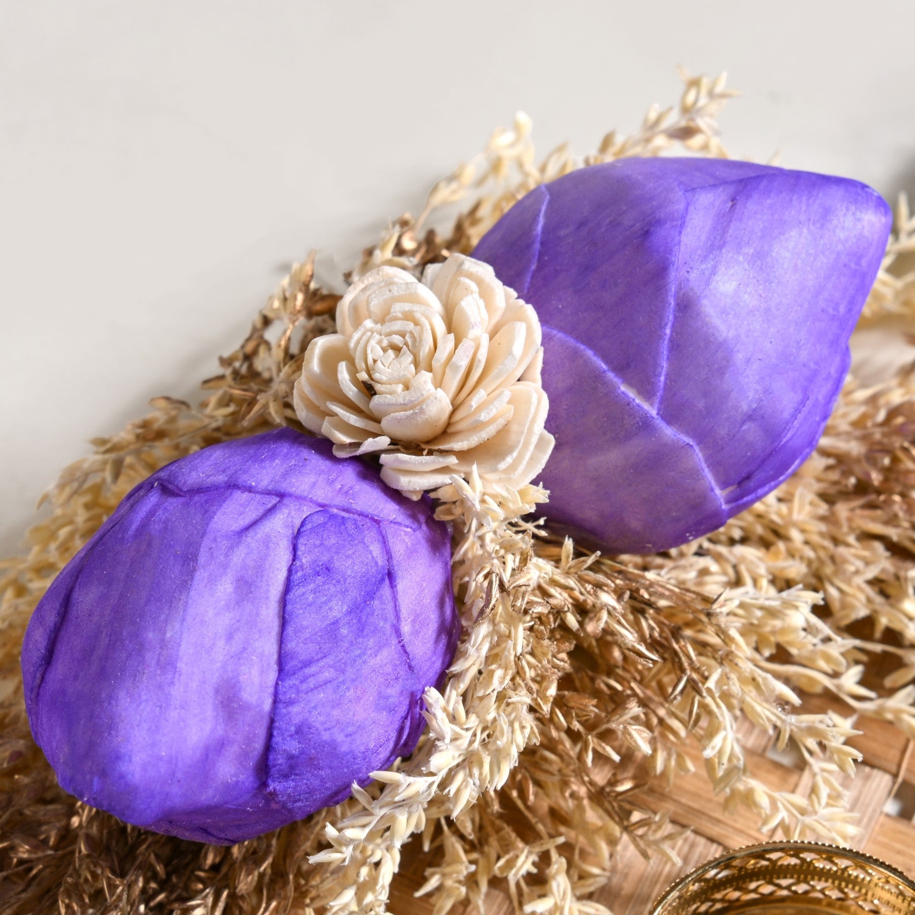 Lavender Sola Bud Tea Light Holder Set Of 4